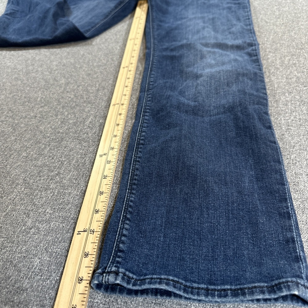 Buffalo David Bitton King Slim Boot Jeans Mens 34x30 Indigo Whiskered Sanded - Picture 4 of 5
